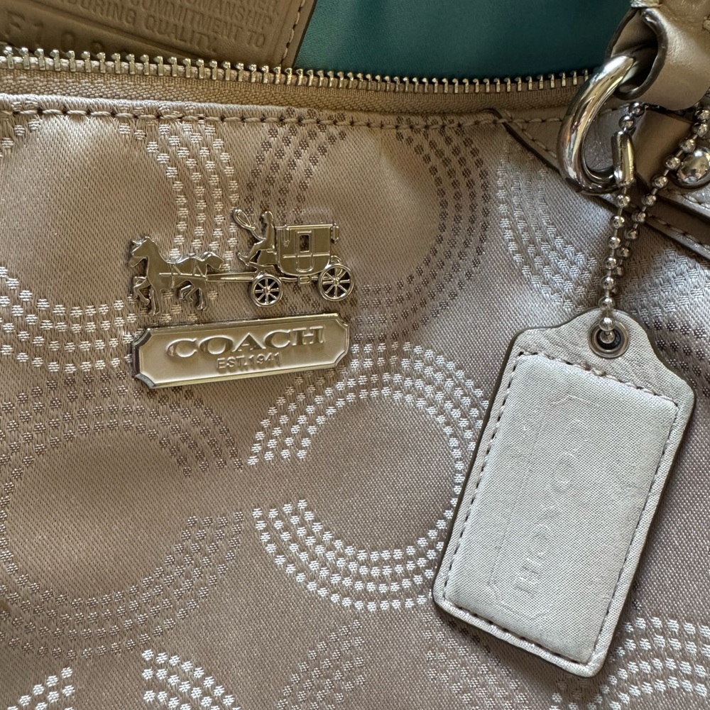 Coach Metallic Gold Signature Bag